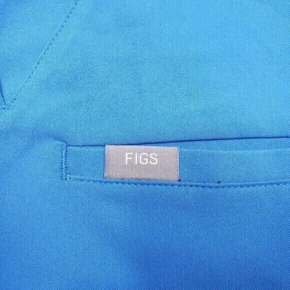 Figs Inala Slim Scrub Top Womens Large Blue W22SW1010 - Picture 6 of 9